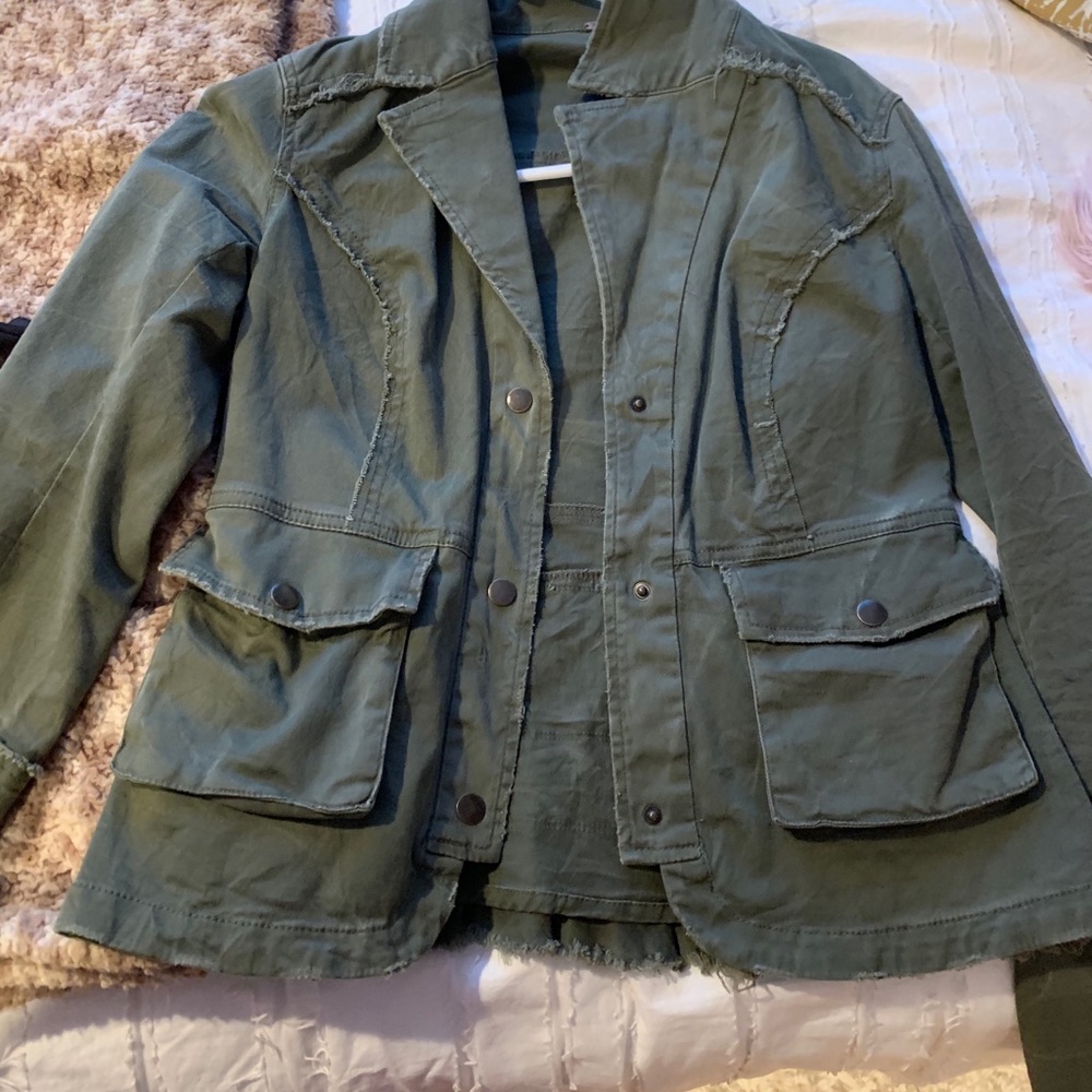 Free People Army Green Jacket